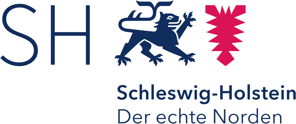 Logo des Landes Schleswig-Holstein. Der echte Norden. Zur Seite des Ministeriums